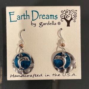 Earth Dreams by Gardella Earrings with Dolphin Charms